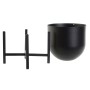 Set de pots DKD Home Decor Noir Métal Moderne (24 x 24 x 25,5 cm)