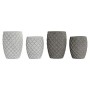 Set de pots DKD Home Decor Gris Ciment Blanc (16 x 16 x 21 cm) (2 Unités)