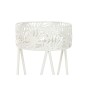 Set de pots DKD Home Decor Métal Blanc Tropical Feuille d'une plante (27 x 25 x 69 cm)