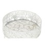 Set de pots DKD Home Decor Métal Blanc Tropical Feuille d'une plante (27 x 25 x 69 cm)