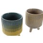 Cache-pot DKD Home Decor Urban Bicolore Grès Urbaine (15 x 15 x 17 cm) (2 Unités)