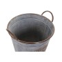 Set de pots DKD Home Decor Gris Métal Marron Shabby Chic (36 x 31 x 29 cm)