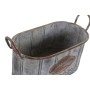 Set de pots DKD Home Decor Gris Métal Marron Shabby Chic (47 x 24 x 23 cm)