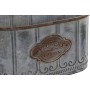 Set de pots DKD Home Decor Gris Métal Marron Shabby Chic (47 x 24 x 23 cm)