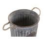 Set de pots DKD Home Decor Gris Métal Marron Corde Shabby Chic (34 x 34 x 30 cm)