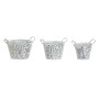 Set de pots DKD Home Decor Mosaïque Gris Métal Arabe (31 x 25 x 19 cm)