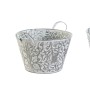 Set de pots DKD Home Decor Mosaïque Gris Métal Arabe (31 x 25 x 19 cm)