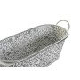 Cache-pot DKD Home Decor Lot Usé Mosaïque Gris Métal Arabe (60 x 23 x 19 cm) (3 Unités)