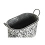 Set de pots DKD Home Decor Mosaïque Gris Métal Blanc Arabe (45,8 x 24 x 23 cm)