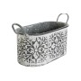 Set de pots DKD Home Decor Mosaïque Gris Métal Blanc Arabe (45,8 x 24 x 23 cm)