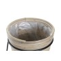 Set de pots DKD Home Decor Naturel Noir Métal Rotin (30 x 30 x 66 cm)