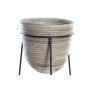 Set de pots DKD Home Decor Naturel Noir Métal Rotin (30 x 30 x 66 cm)