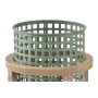 Cache-pot DKD Home Decor Métal Bois Marron Vert (15 x 15 x 22,5 cm)