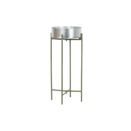 Cache-pot DKD Home Decor Argenté Métal Vert Jardin (27,5 x 27,5 x 63 cm)