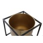 Cache-pot DKD Home Decor Noir Doré Métal (24 x 24 x 24,5 cm) (2 Unités)