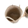 Set de pots DKD Home Decor Naturel Bois Fibre Boho (22 x 22 x 20 cm) (22 x 22 x 35 cm)