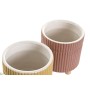 Cache-pot DKD Home Decor Pieds Grès 4 Unités (13,5 x 13,5 x 14,5 cm)