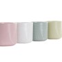 Cache-pot DKD Home Decor Rose Menthe Blanc Jaune Grès (13 x 13 x 13 cm) (4 Unités)