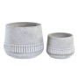 Set de pots DKD Home Decor Gris Ciment (19 x 19 x 16 cm)