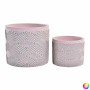 Set de pots de fleurs DKD Home Decor Ciment 2 Pièces 2 Unités (17 x 17 x 15 cm)