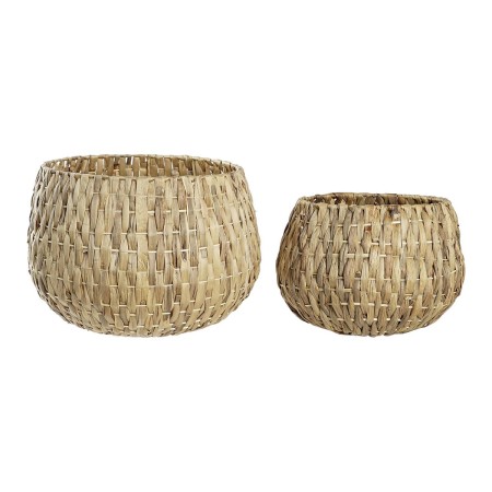 Set de pots DKD Home Decor Naturel Fibre (47 x 47 x 33 cm)