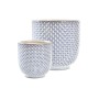 Set de pots DKD Home Decor Porcelaine Bleu (16 x 16 x 16 cm)