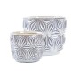 Set de pots DKD Home Decor Porcelaine Bleu (15 x 15 x 13 cm)