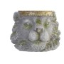 Cache-pot DKD Home Decor Gris Doré Lion Magnésium (29,6 x 29 x 31 cm)