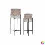 Set de pots de fleurs DKD Home Decor Usé Métal 2 Pièces 2 Unités (32,5 x 32,5 x 76,5 cm)