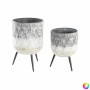 Set de pots de fleurs DKD Home Decor Métal 2 Pièces 2 Unités (24 x 24 x 39 cm)