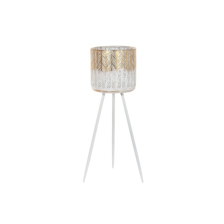 Cache-pot DKD Home Decor Doré Métal Blanc Moderne (25 x 25 x 74,5 cm)