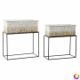 Set de pots de fleurs DKD Home Decor Métal 2 Pièces 2 Unités (53,5 x 26 x 60 cm)