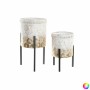 Set de pots de fleurs DKD Home Decor Métal 2 Pièces 2 Unités (29 x 29 x 54,5 cm)