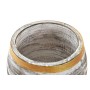 Cache-pot DKD Home Decor Doré Marron Blanc (2 Unités) (22 x 22 x 16 cm)