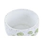 Set de pots DKD Home Decor Ciment Blanc Vert Oriental Feuille d'une plante (21 x 21 x 11 cm)