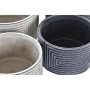 Set de pots de fleurs DKD Home Decor Géométrique Ciment 2 Pièces 2 Unités (21 x 21 x 11 cm)