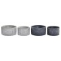 Set de pots de fleurs DKD Home Decor Géométrique Ciment 2 Pièces 2 Unités (21 x 21 x 11 cm)