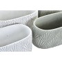 Set de pots DKD Home Decor Ciment Blanc Vert (23 x 13 x 11 cm) (2 Unités)