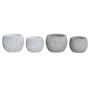 Set de pots DKD Home Decor Gris Ciment Blanc (2 Unités) (19 x 19 x 15 cm)