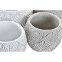 Set de pots DKD Home Decor Gris Ciment Blanc (2 Unités) (19 x 19 x 15 cm)