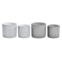 Set de pots DKD Home Decor Gris Ciment Blanc (16 x 16 x 15 cm) (2 Unités)