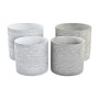 Set de pots DKD Home Decor Gris Ciment Blanc (16 x 16 x 15 cm) (2 Unités)