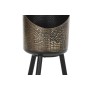 Set de pots DKD Home Decor Noir Métal Cuivre Vintage (26 x 26 x 70 cm)