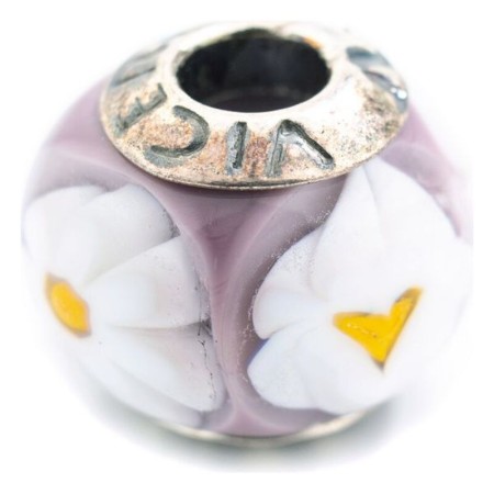 Perle de verre Femme Viceroy VMB0040-27 Blanc Violet (1 cm)