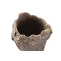 Cache-pot DKD Home Decor Visage Doré Ciment (16 x 15 x 21 cm)