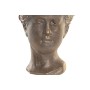 Cache-pot DKD Home Decor Visage Doré Ciment (16 x 15 x 21 cm)