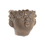 Cache-pot DKD Home Decor Visage Doré Ciment (20 x 19 x 17 cm)