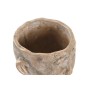 Cache-pot DKD Home Decor Visage Doré Ciment Usé (19 x 18 x 17 cm)