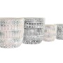 Set de pots DKD Home Decor Gris Ciment Blanc Colonial (16 x 16 x 15 cm) (2 Unités)