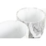 Set de pots DKD Home Decor Gris Ciment Blanc Marbre Moderne (16 x 16 x 15 cm) (2 Unités)